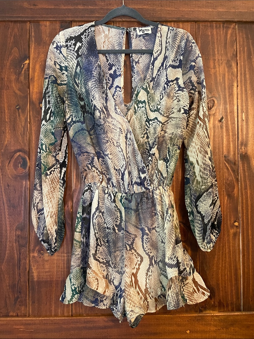 Show Me Your Mumu Snake Print Rocky Romper SzS